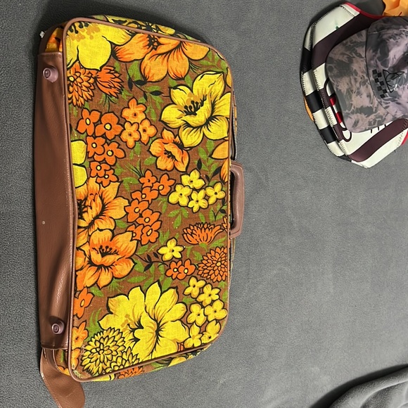 Bantam Travelware Flower Suitcase Floral Case Makeup Overnight Bag 60s - Picture 6 of 13